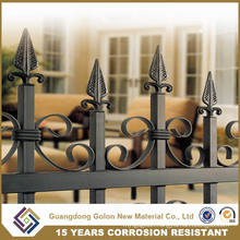 Aluminum Wrought Iron Metal Steel Fence Decorative Backyard Garden Fence